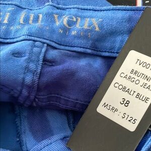 Si Tu VeuxCobalt Blue Cargo Jeans